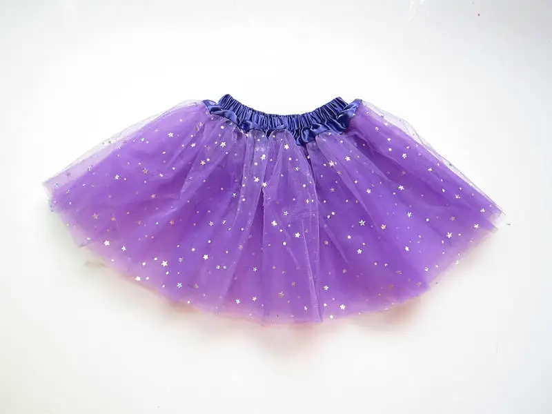 Мини-юбка для малышей, 16 цветов, летние Пышные юбки для девочек, 3 слоя, фатиновая юбка-пачка, детские танцевальные юбки ярких цветов - Цвет: purple