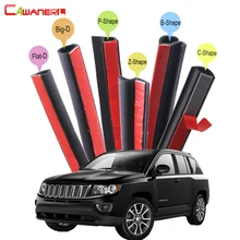 Cawanerl Car Rubber Seal Strip Kit Noise Insulation Seal Edge Trim Weatherstrip Self-Adhesive For Jeep Compass Patriot Liberty