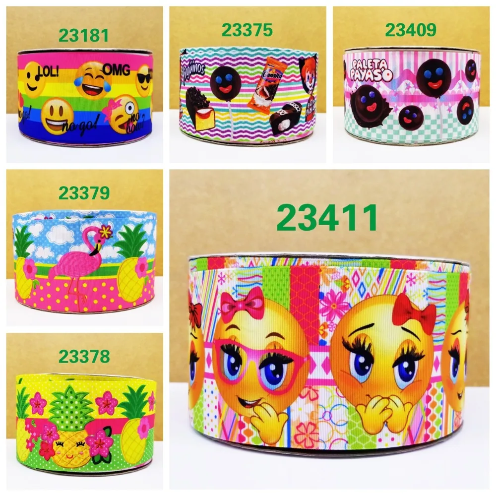 

Cartoon printed grosgrain ribbon ,satin ribbon 10 yards . 23181-