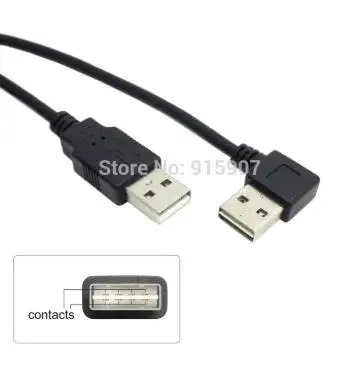 USB 2 0 кабель для передачи данных от мужчин до 100 см Реверсивный дизайн левый и