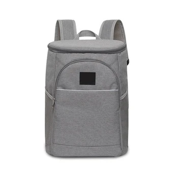 

18L Ice Pack Zipper Food Storage Lunch Tote Insulated Travel Unisex Backpack Wine Cooler Picnic Oxford Fabric Large Capacity