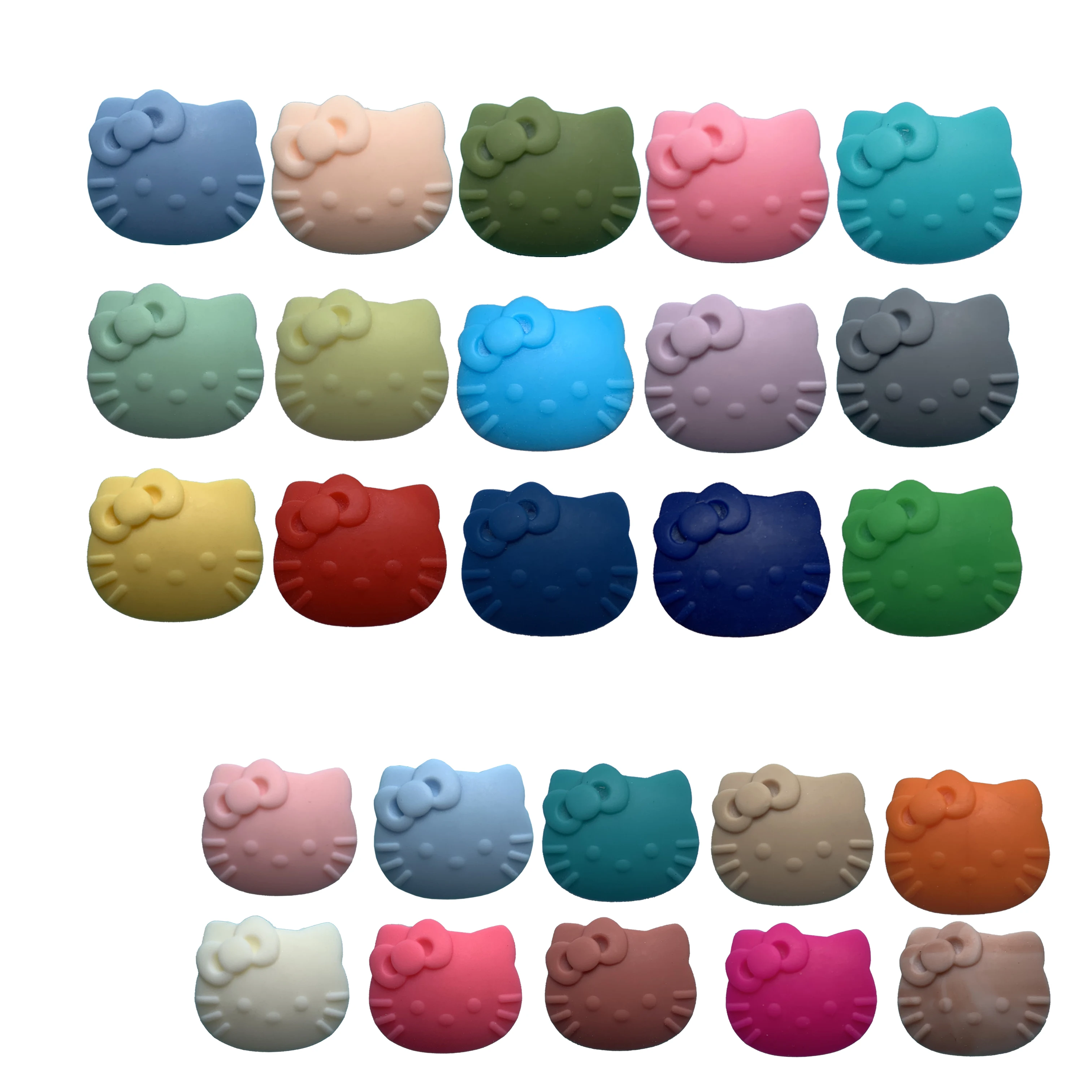 Buy 50pcs Hello Kitty Loose Silicone Bead for Teething Necklace Cat Silicone