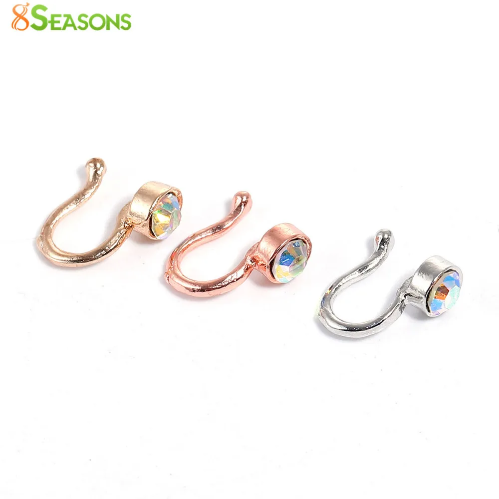 

8SEASONS New Fashion Fake Piercing Nose Ring Hoop Women Girls Septum Non Piercing Hanger Clip Body Jewelry 3 Colors, 1 Piece