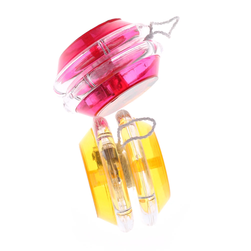 1 шт. светящийся светодиодный проблесковый яркое йо-йо мяч Пластик легко носить с собой вечерние йо-йо игрушки с спиннинг строку для детей игрушка в подарок