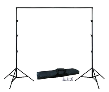 

BACKGROUND HOLDER 10Ft X 6.5Ft 3M X 2M Adjustable Muslin Background Backdrop Support Stand Kit Carrying Bag 4PCS Clamps