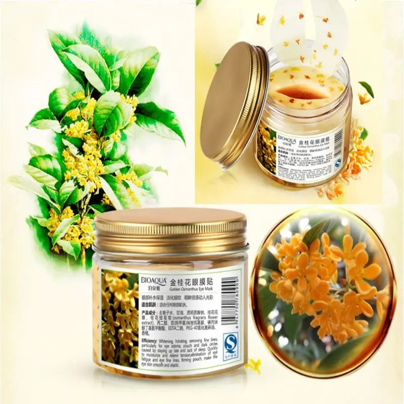 

80pcs New Osmanthus Eyemask Gold Osmanthus Ffresh Petals,Eye Mask,Eye Skin Care,Anti Dark Circle,Anti-Puffiness
