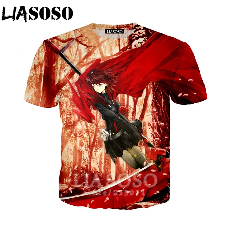 

IASOSO 2019 Summer New Men Women 3D Print Anime RWBY T shirt Fashion Short Sleeve Sweatshirt Hip hop Harajuku Pullover B012-06