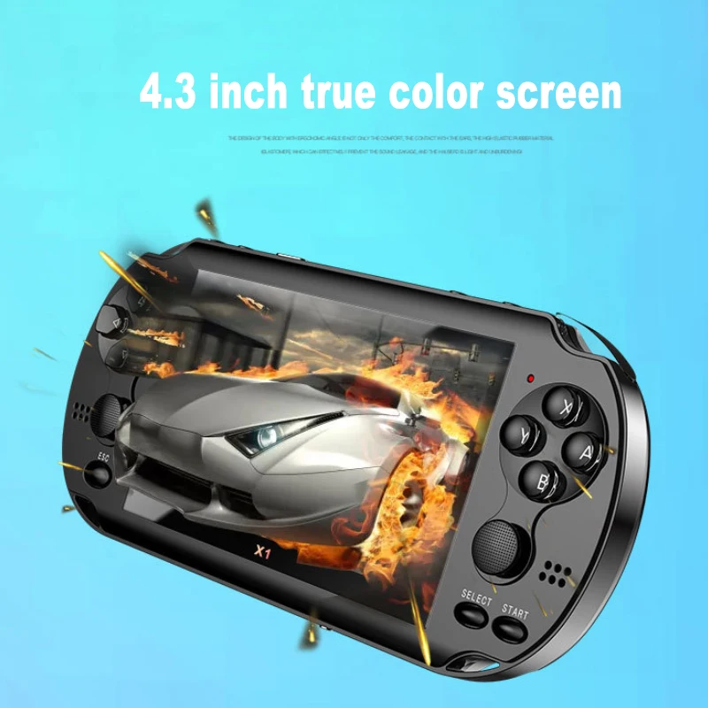  New 4.3'' Color Screen Portable Game Handheld Game Console 4GB Memory Builtin 300 games For Game Ca
