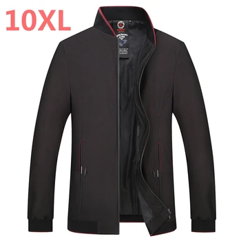 

large size 8XL 7XL spring autumn New 2018 Jacket Men Fashion Casual Loose Mens Jacket Sportswear Bomber Mens jackets and Coat