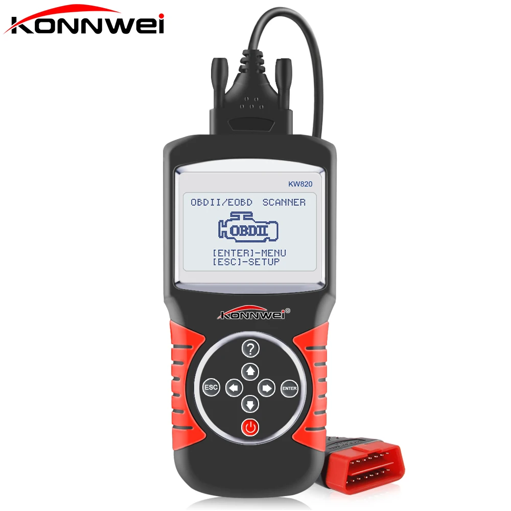 

KONNWEI KW820 Original Car Diagnostic Tool OBD2 Automotive Scanner Engine Fault Code Reader Universal OBD 2 Scanner PK VS890
