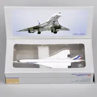 1:400 Diecast Airplane Model Concorde Air France 1976-2003 Alloy Airliner for Kids Collectible Display Toy 1