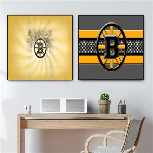 

Custom boston bruins (1) Poster Papel-de Mandala Printing Posters Cloth Fabric Wall Art For Living Room Decor#19-01-14-78