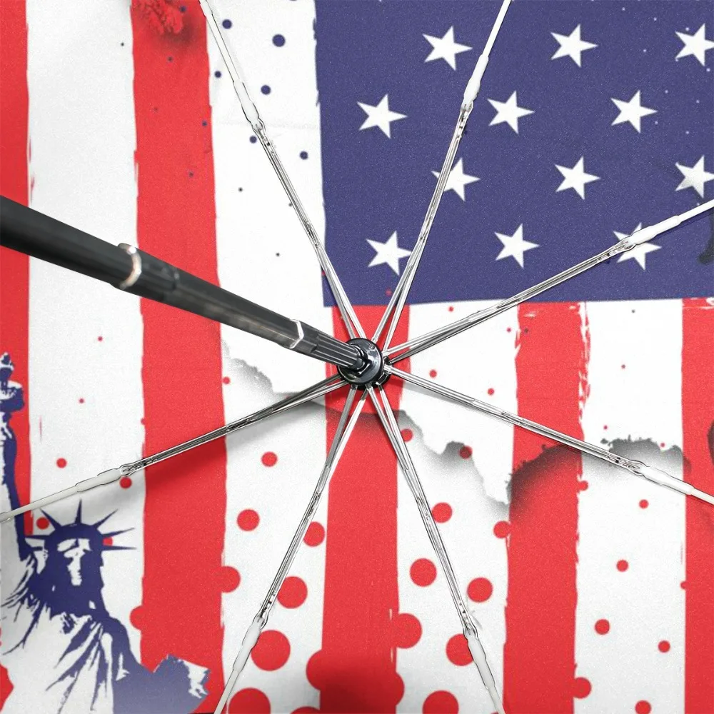 Custom Washington State Flag Compact Foldable Rainproof Windproof Travel Umbrella