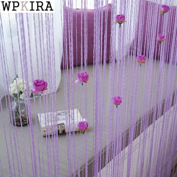 

1M*2M Romantic Rose High-End Kitchen Living Room Curtain Partition Porch Curtain Curtain Decoration Finished Product DL-DS008&20