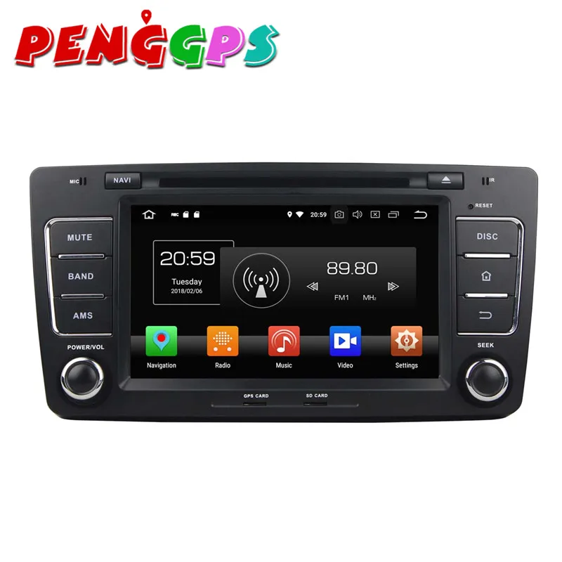 Sale Android 8.0 7.1 Car DVD Player GPS Navigation Headunit For Skoda Octavia 2012 Car Stereo Auto Multimedia Satnav Video Autounit 9
