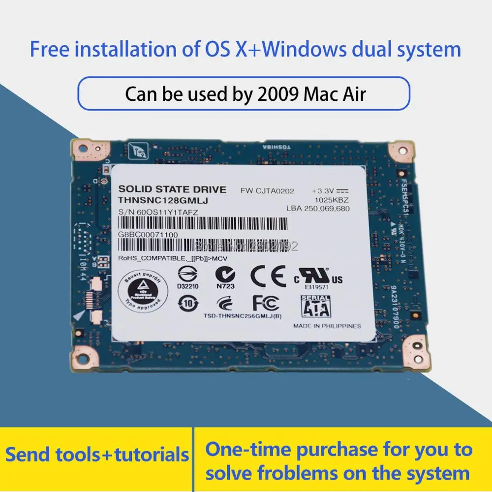  NEUE 18 zoll SATA LIF 128 GB ssd FÜR macbook luft a1304 mc233 mc234 Ersetzen HS12UHE