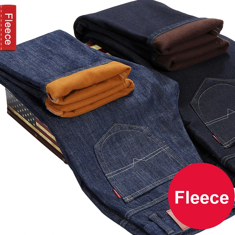 Thoshine Marca Primavera Autunno Inverno Uomo In Pile Dei Jeans Maschili  Termici Pantaloni In Denim Anziani Figura Intera Pantaloni Caldi Più I  Vestiti di Formato|men fleece jeans|jeans malefleece jeans - AliExpress