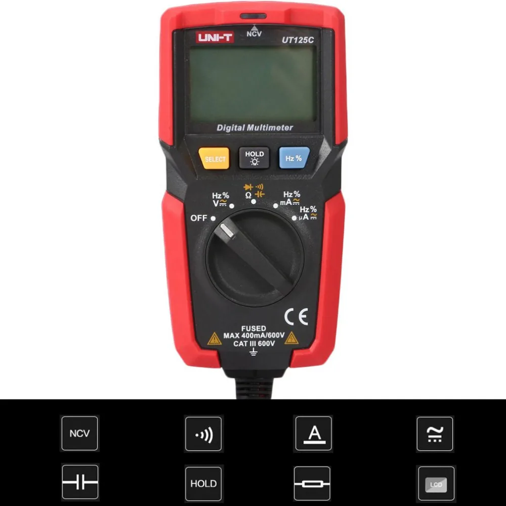

Digital Multimeter UNIT DC/AC Voltage Current Meter Handheld Ammeter Ohm Diode NCV Tester 3999 Counts Multitester No Contact