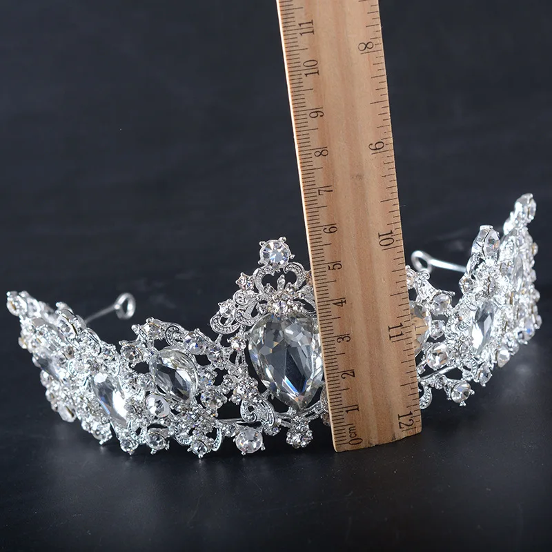 Nova Moda Feminina Ouro Cabelo Coroas Tiaras Coroas de Joias Das Senhoras de Cristal Nupcial Do Cabelo acessorios Cabelo