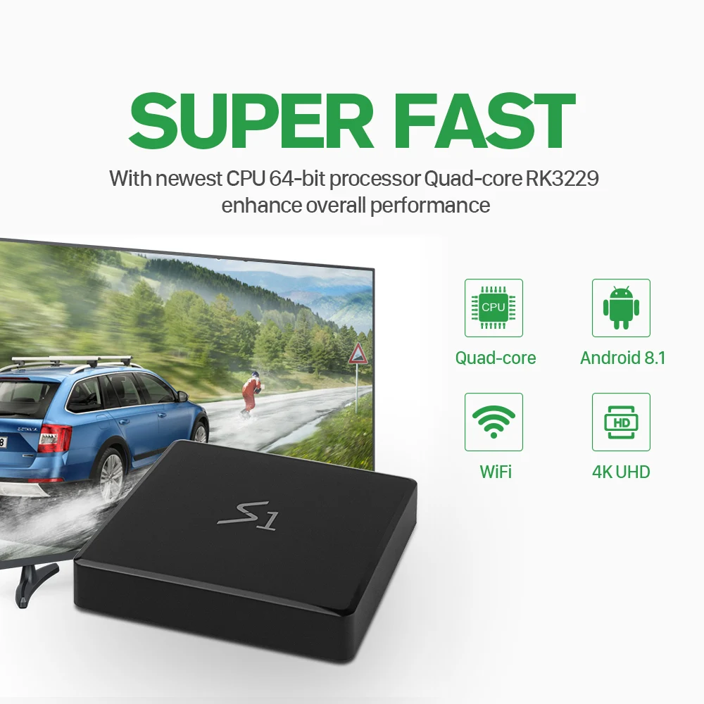 Leadcool S1 France Arabic IPTV Box Android 8.1 RK3229 2G 16G 2.4G Wifi with QHDTV Code IPTV French Arabic Belgium pk X96 mini   