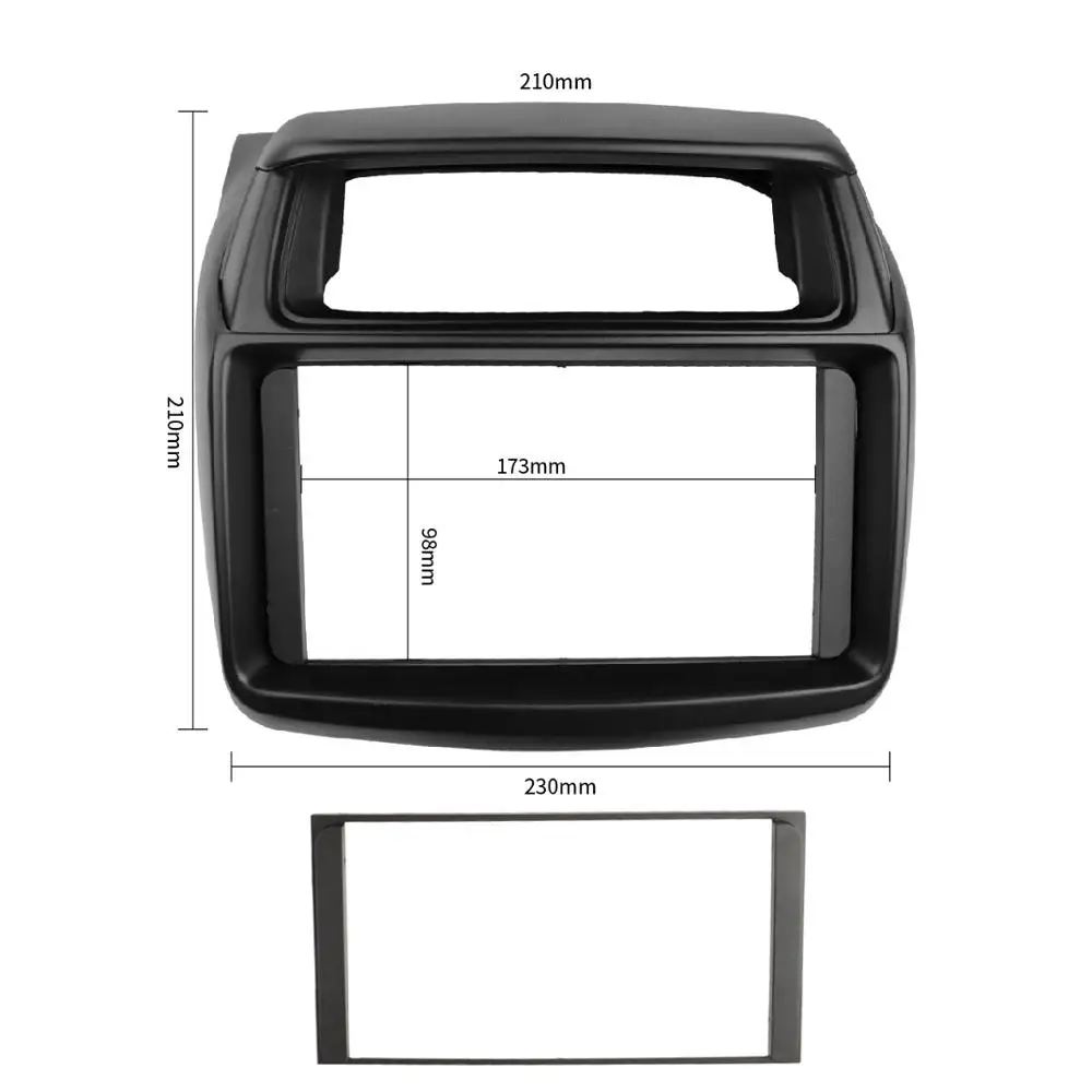 Двойной Din фасции для Mitsubishi Pajero Sport Triton L200 Радио DVD стерео панель тире Монтажная Установка отделка комплект лицевая рамка - Название цвета: 173X98mm