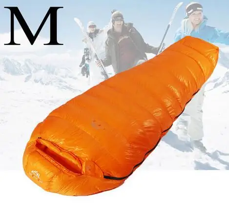 LMR спальный мешок с гусиным пухом 3000 г, наполненный самым толстым наружным альпинизмом, спальный мешок для мамы - Цвет: Orange M