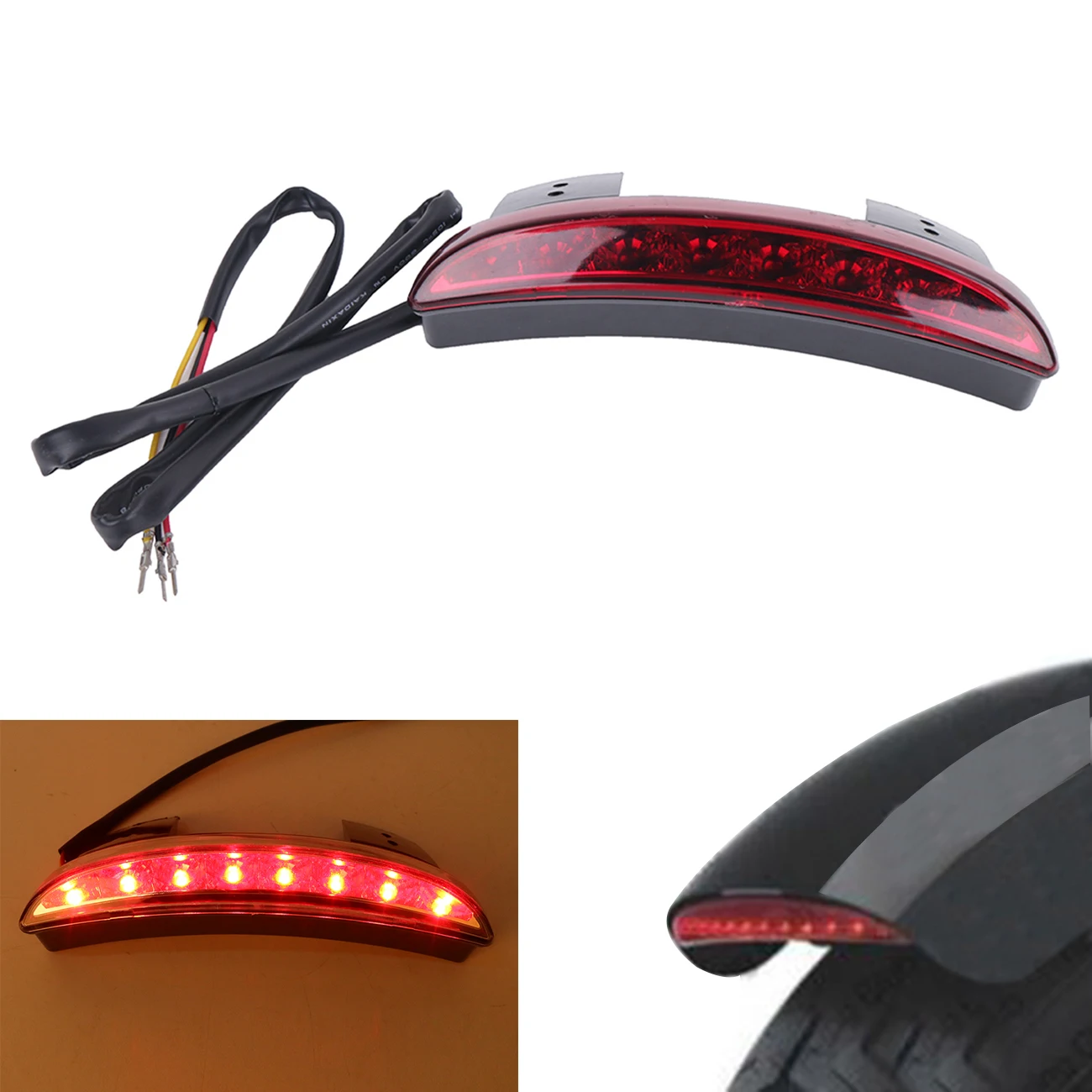 Motorcycle Red LED Tail Brake Rear Light For Harley Sportster 883 1200