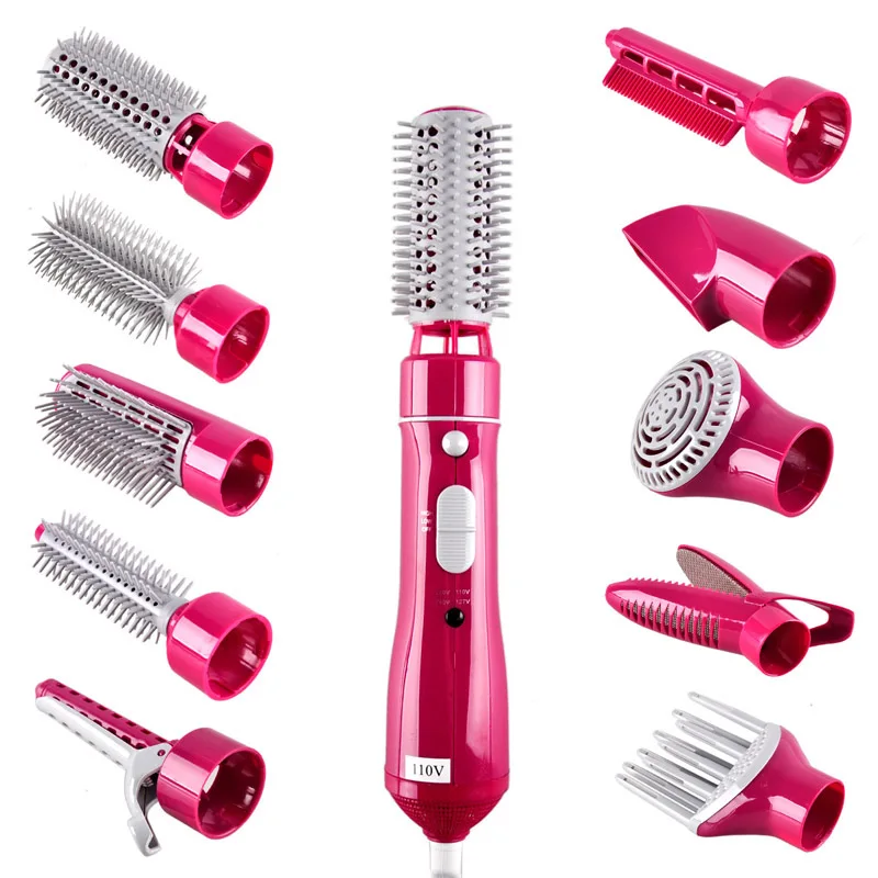 

10in1 Multifunctional Hair curlers styling tools hair sticks kinkiness hair dryer machine comb hairdressing tool 110v-220v