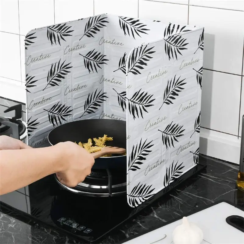 

1 PC Aluminum Foil Home Kitchen Wall Oil Splash Board Stove Plate Prevent Oil Splash Cooking Baffle Kitchen Home Restaurant Tool
