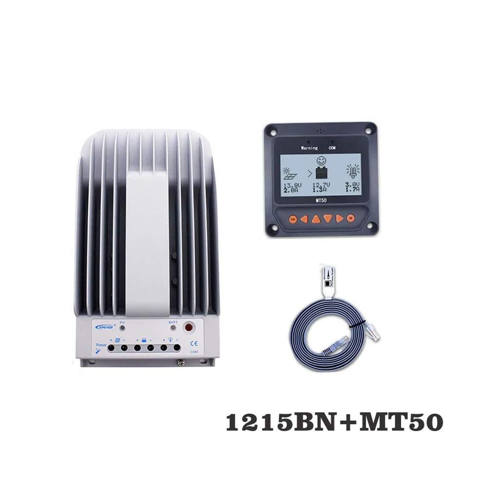 

10A MPPT Solar Charge Controller Tracer1215BN cell battery charger control 1215BN with MT50 Remote Meter LCD Display