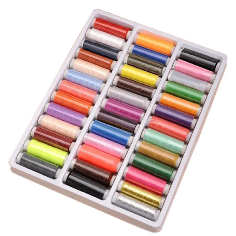 39Pcs Colorful Cotton Strong Sewing Thread Set for Costrura Durable