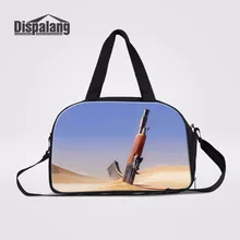 Dispalang пушка печать Для женщин Путешествия Чемодан сумки Выходные Ночь Сумка на ремне сумки для Для мужчин Чемодан сумка дорожная сумка
