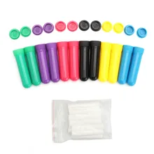 12 шт./компл. Пластик Цветной пустой носовой ароматерапия трубки ингаляторов палочки с Фитили для Эфирное масло полоска для антихрапа контейнер