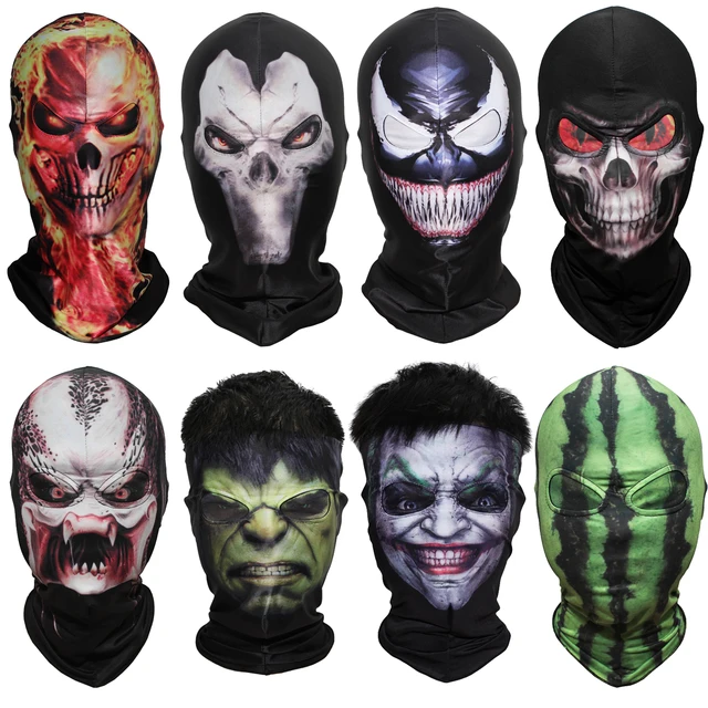 Ghost Rider Flame Skeleton Balaclava Face Mask Skull Venom