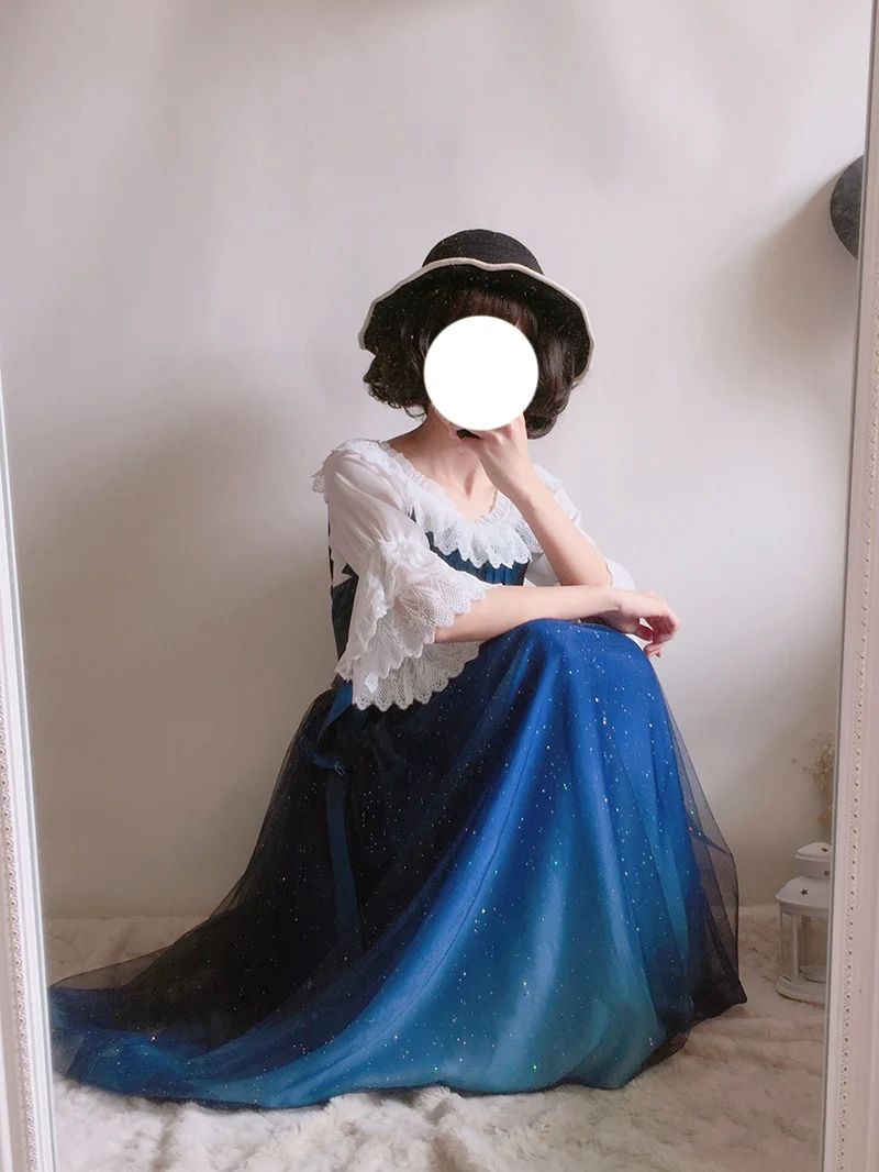 galaxy blue black starry fairy dress Celestial Sprite Maxi Dress main image 0
