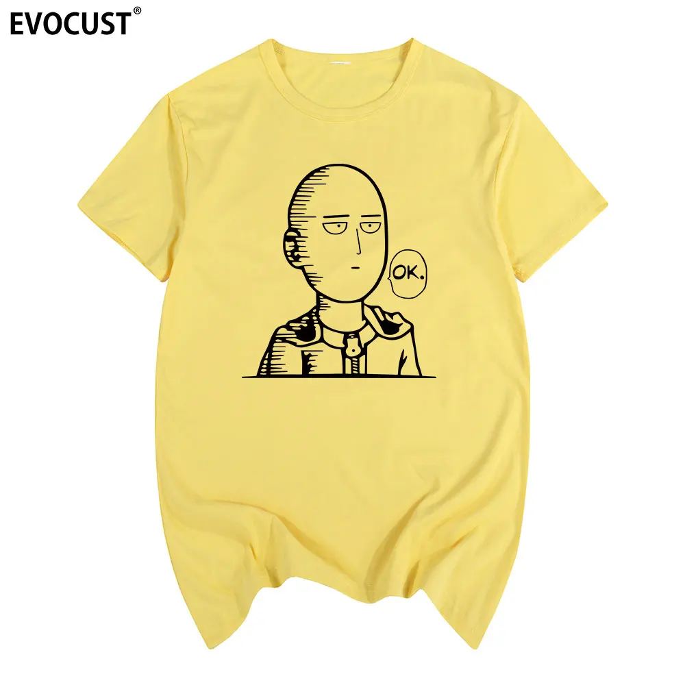 Аниме футболка One Punch Man OK Хлопковая мужская новая женская забавная Мода | Мужская