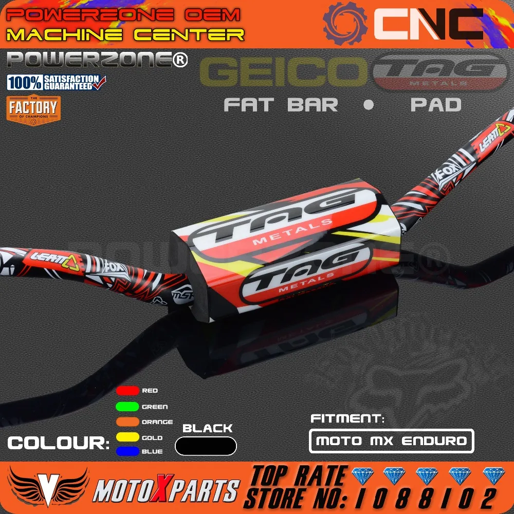 Руль GEICO 1 1/8 &quot28 мм руль с квадратной накладкой для KTM CRF YZF WRF RM KXF Pit Dirt Bike
