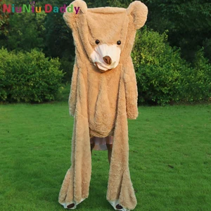 Niuniu Daddy 200 см Большой размер США плюшевый медведь большой медведь кожа плюшевый ненабитый медведь гигантский медведь - Цвет: light brown