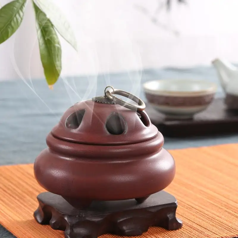 

Chicken blood red Incense burner teachers Fragrant incense coil tower joss stick smoked incense burner Variable glaze copper