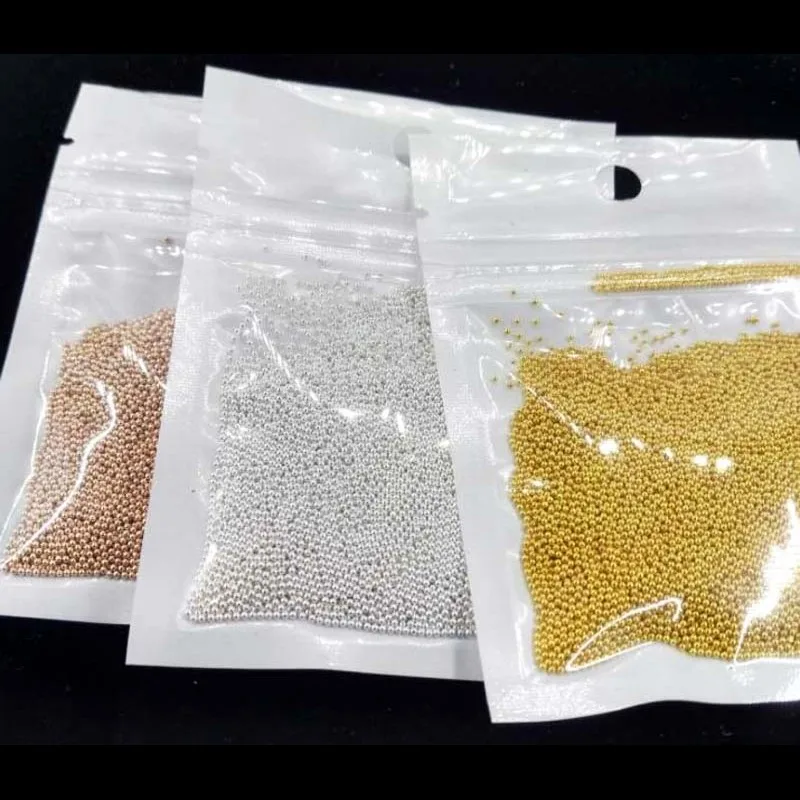 

50g/bag Nail Decorations Beads 3D Gold/Silver Mini Beads Tiny Tips For Nails Decorations DIY Manicure Tools Nail Art Rhinestones