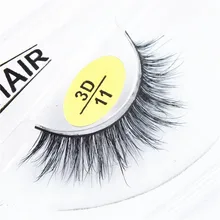 Натуральные объемные ресницы для завивки 3D норковая подделка индивидуальные полоски с ресницами Косметика Макияж Cilios Posticos 3D-11