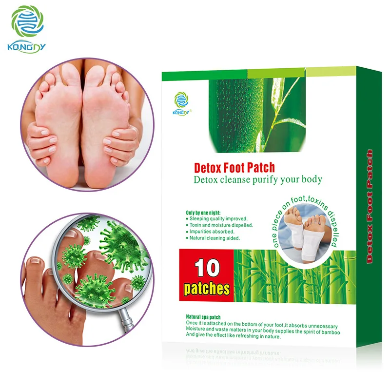 KONGDYHealthCare10PiecesBoxBambooVinegarDetoxFootPatch