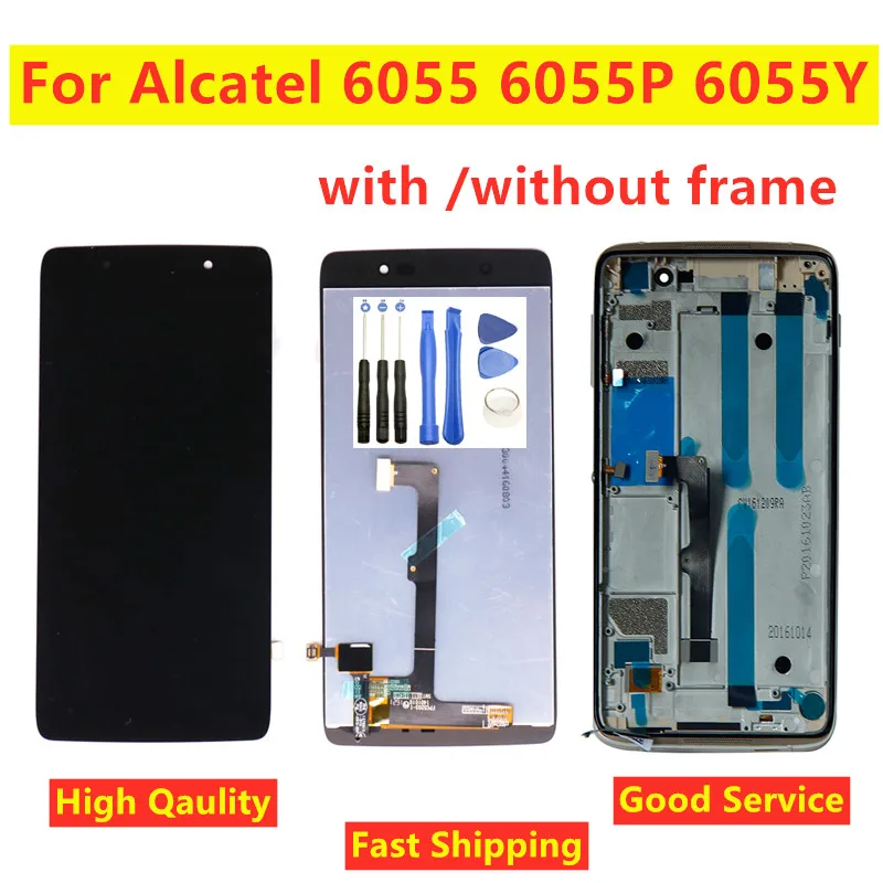 

5.2" For Alcatel One Touch Idol 4 LTE 6055 6055P 6055Y LCD Display With Touch Screen Assembly Replacement Parts Free Tools