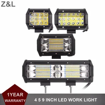

OFFROAD 4 5 9 INCH LED WORK LIGHT BAR SPOT FLOOD CAR SUV MOTORCYCLE 12V 24V TRUCK TRAILER WAGON PICKUP 4WD DRIVING LAMP LIGHTING