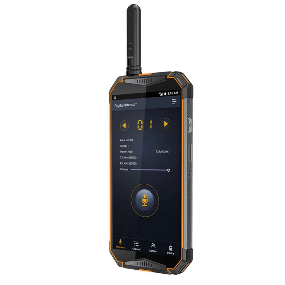 ulefone3T 10300mAh IP68 Waterproof Walkie talkie Smartphone Android 8.1 IP internet 3G 4G WCDMA Radio DMR 400-470MHZ UHF Radio