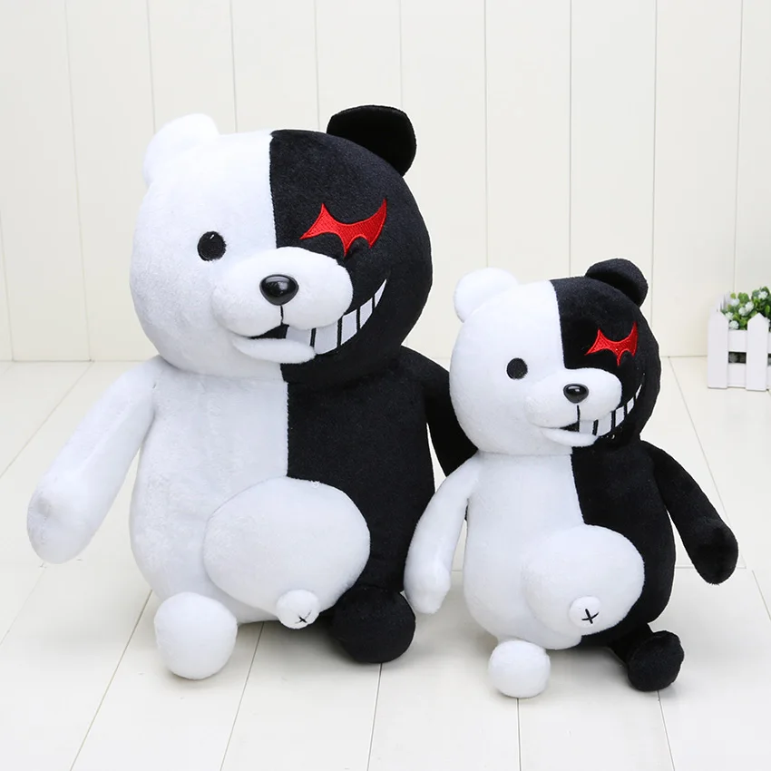 DanganRonpa плюшевые аниме игрушки Dangan Ronpa monokuma моно милый черный и белый медведь школа главный плюшевые куклы
