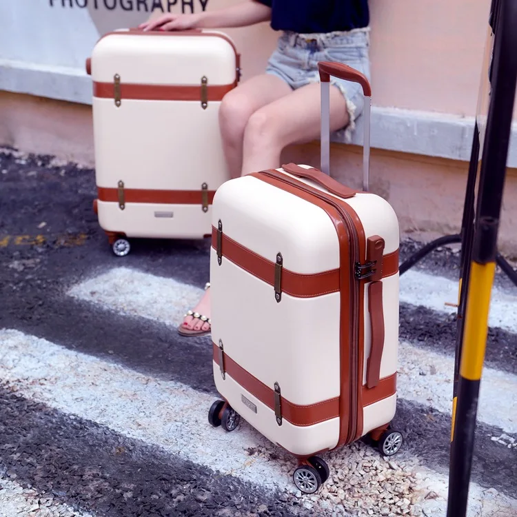 2" 22" 2" дюймов Дорожный чемодан на колесиках чехол сумка с универсальным колесом, винтажный ABS чехол на колесиках, новая коробка, модная переноска