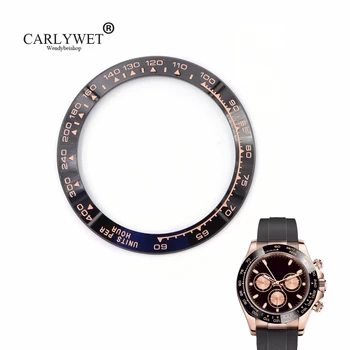 

CARLYWET Wholesale DAYTONA Repair Tools Kits High Quality Ceramic Black with Rose Gold Writing Watch Bezel for 116500 - 116520