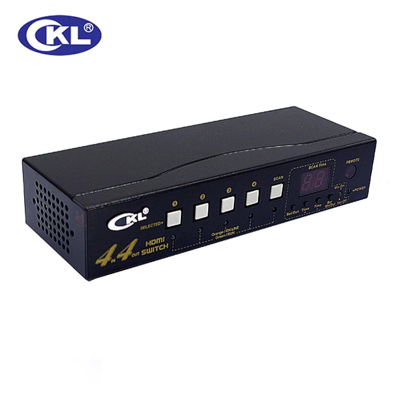 10 개/몫 CKL-444H 고품질 4 in 4 out hdmi 스위치 분배기 지원 xbox 1.4 pc dv dvd hdtv 용 ps3 ps4 용 1080 v 3d 360 p