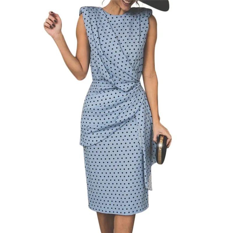 DORVIVON 3XL zomerjurk dames 2019 повседневное винтажное женское платье в горошек летнее